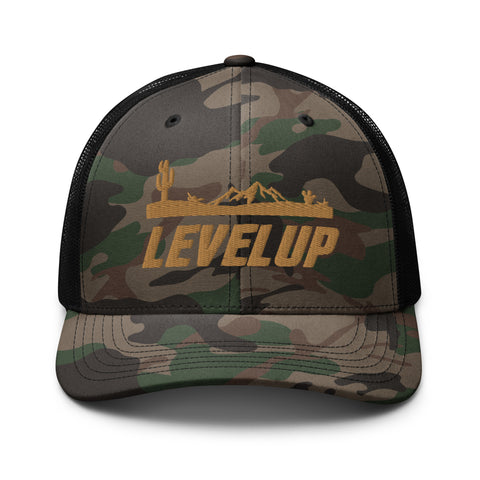 Level Up Landscape - Camo Trucker Hat