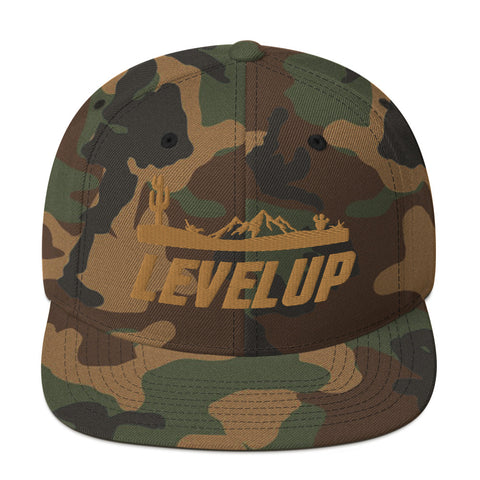 Level Up Landscape - Camo Snap Back Hat