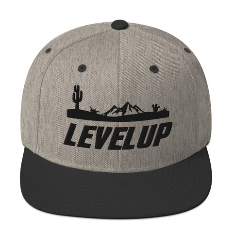 Level Up Landscape - Heather & Black Snap Back Hat